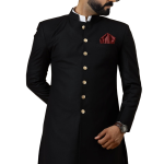 Classic Black Achkan for Men | Elegant Ethnic Wear | Jaipurio